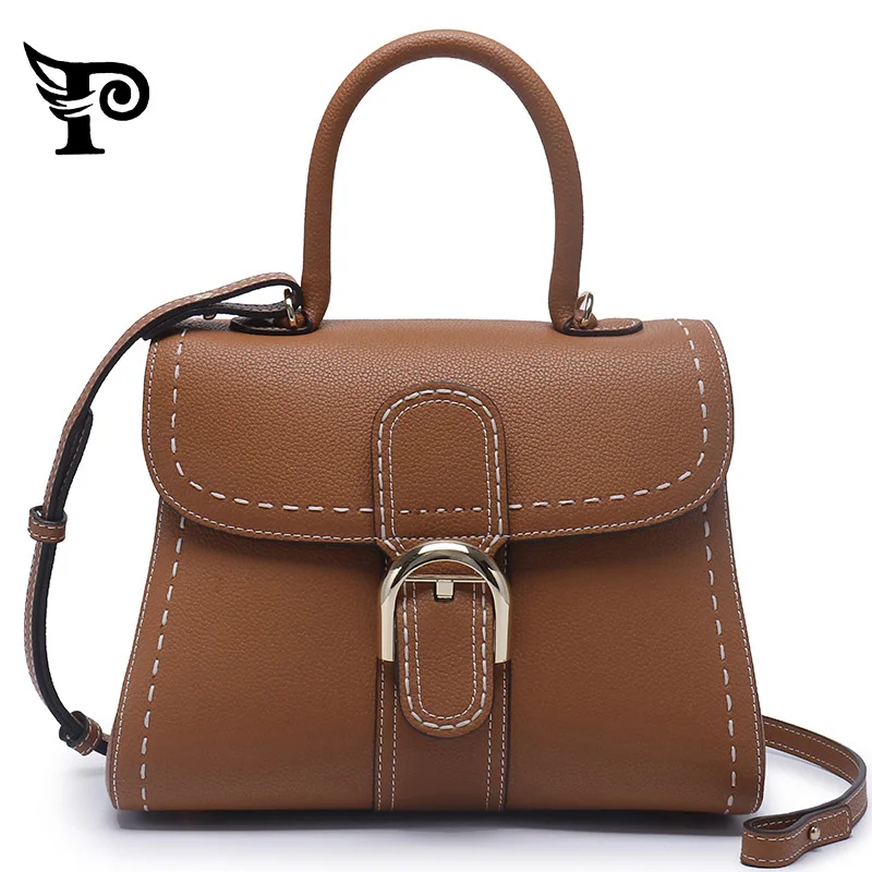 

Роскошная кожаная сумка PIFEITE из первого слоя воловьей кожи, Новая высококачественная женская сумка-мессенджер, деловая сумка через плечо
