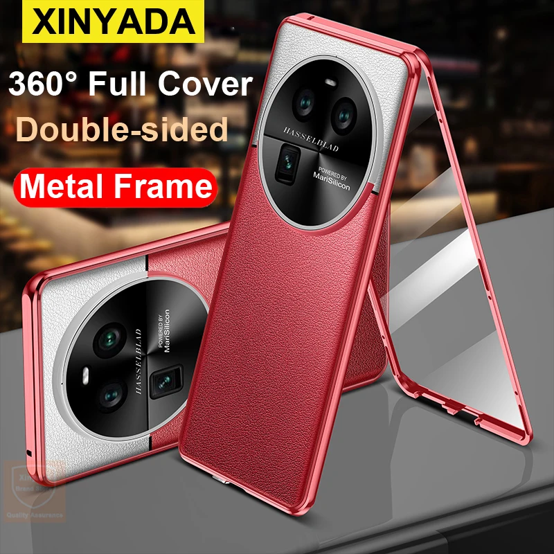 

360 Full Body For Oppo Find X6 Pro Case Metal Bumper Tempered Glass Case For Oppo Find X6 Pro Flip Cover Shell