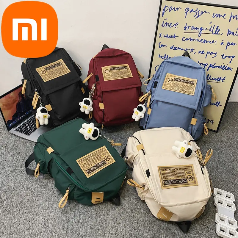 

Рюкзак Xiaomi, новинка 2023, нейлоновый трендовый рюкзак для девочек, модный рюкзак для студентов колледжа, Удобная дорожная сумка большой вместимости