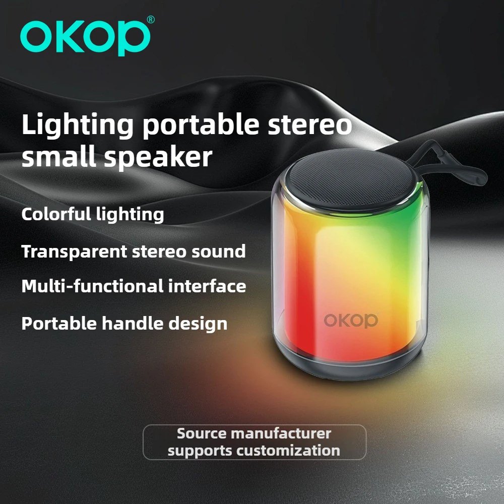 Фото OKOP Bluetooth-колонки, окружающее освещение RGB, TF, USB, AUX, многоинтерфейсный DCIN, сабвуфер с низкой задержкой, сабвуфер Caixa De Som (22)비헬 изменений №2