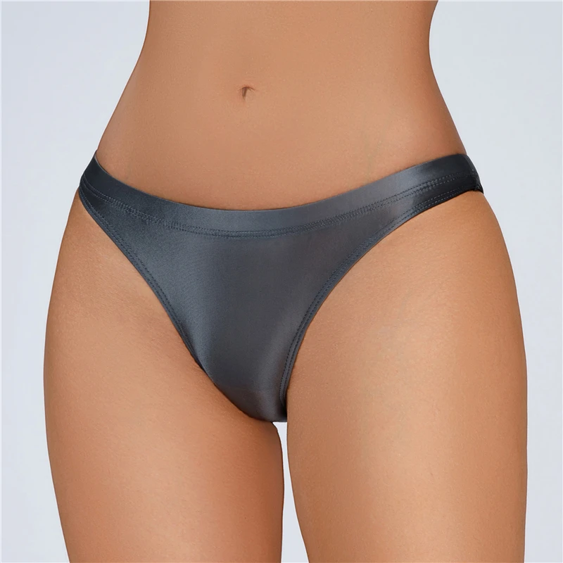 

Женские сексуальные трусики бикини AIIOU, горячее эротическое нижнее белье, атласное глянцевое бесшовное дышащее Прозрачное нижнее белье