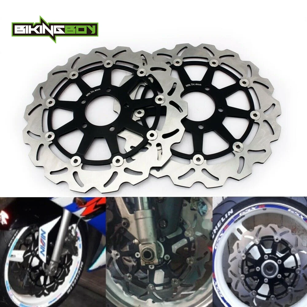 Передние тормозные диски BIKINGBOY роторы для GSXR 600 97-03 98 99 00 GSX-R 750 96-03 1000 01 02 GSX 1400 01-08 04 05