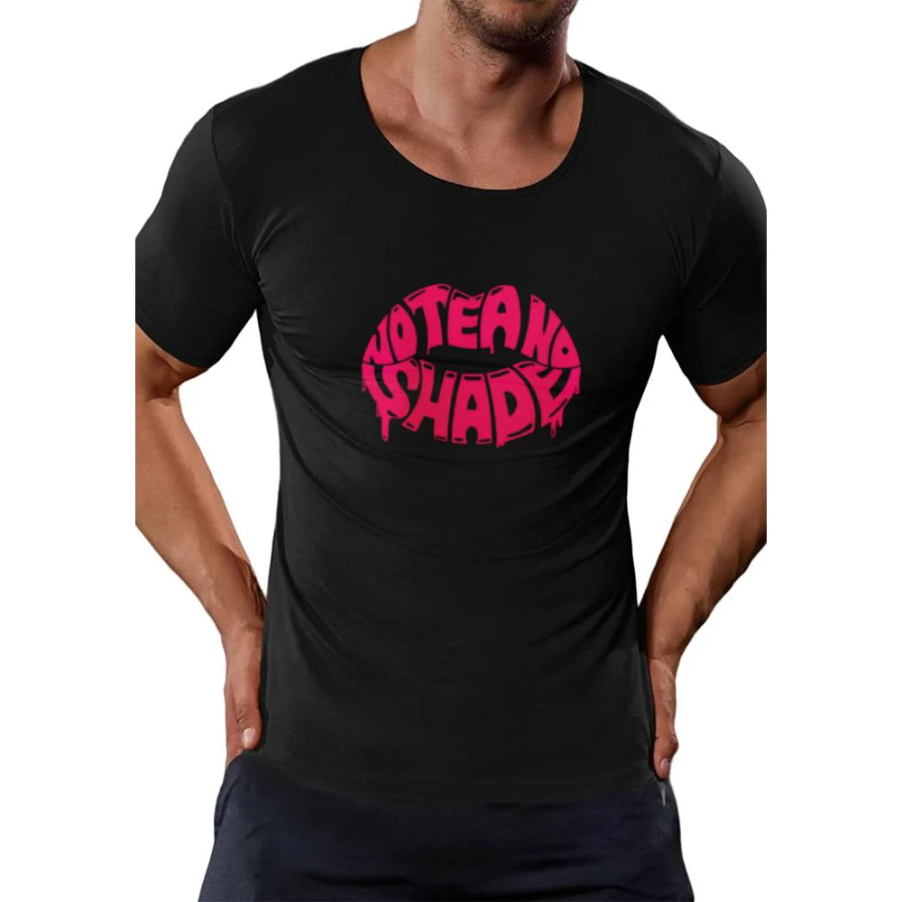 

Badassdude Lip Letters Printing Men's Casual Fashion T-shirt