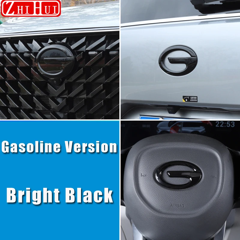 

Наклейки на руль для автомобиля Trumpchi GAC GS8 2-го поколения 2023 2024, логотип передней решетки, наклейки на руль, наклейки из АБС-пластика, аксессуары