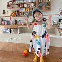 baby girl sleeveless dress little girls clothing summer 2022 children loose fit one piece dresses korean style kids cute clothes