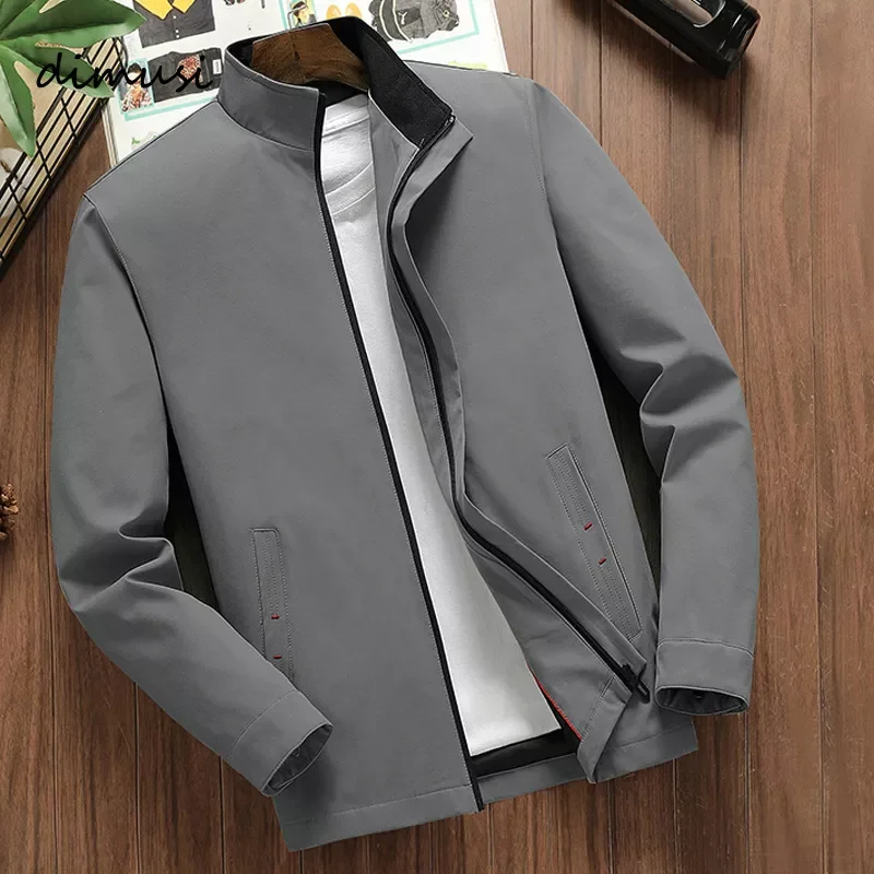 

NEW 2023 Spring Autumn Men's Bomber Jacket Casual Men Outwear Stand Collar Coats New Slim Fit Business Jacket Man Brand Clot