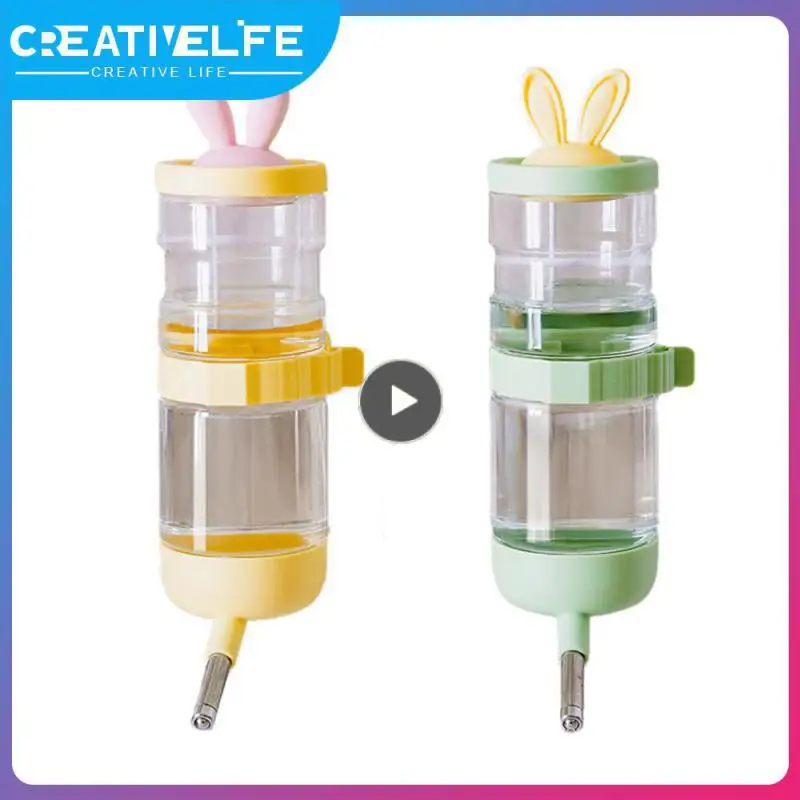 

Small Size 550ml Serrated Plywood Design Pet Water Fountain Water Is Added To The Top Pet Food Large Size 950ml No Dripping