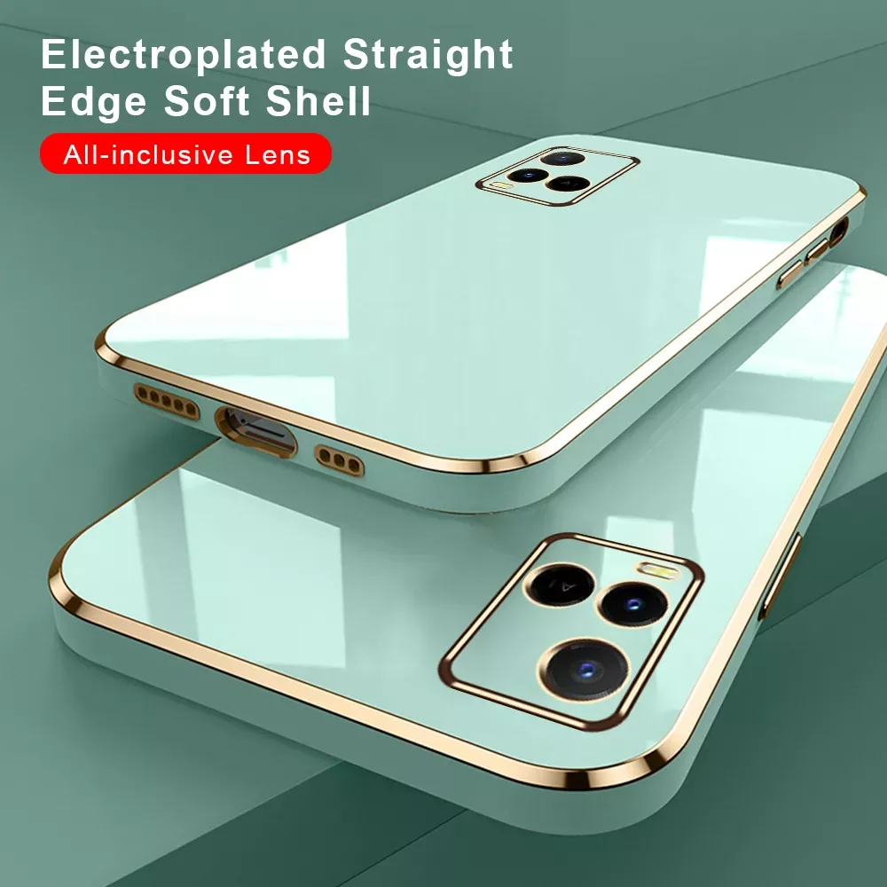 

Electroplating Phone Protective Case For Vivo Y21s Y33s Vovi Y 21s 33s 21 Cases Soft Silicone Shockproof Protector Cover Fundas