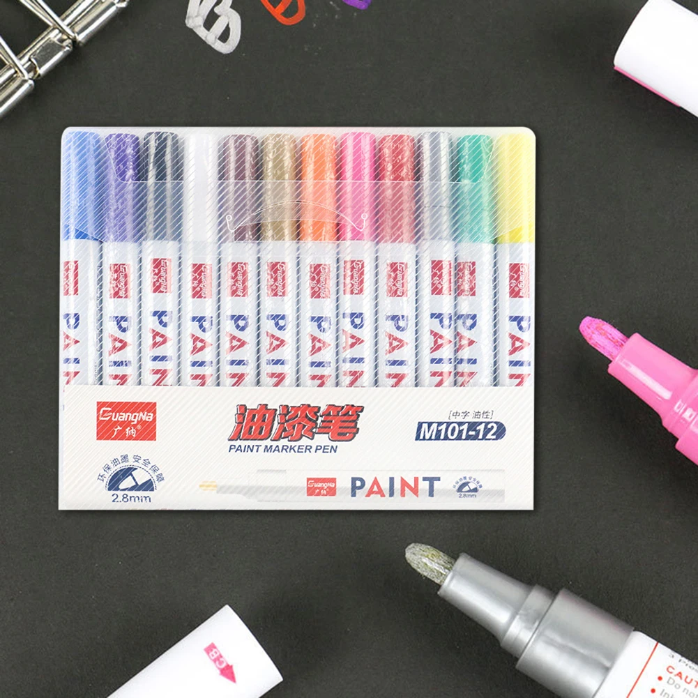 

Permanent Paint Marker Pen Oily Marker Tyre Tread Fast Waterproof Paint Pen Graffti Oily Car Marker Pens