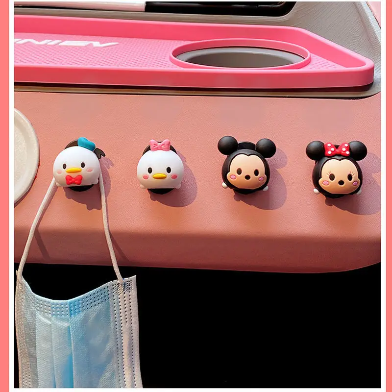 Креативный милый автомобильный липкий крючок Disney с Микки Многофункциональный