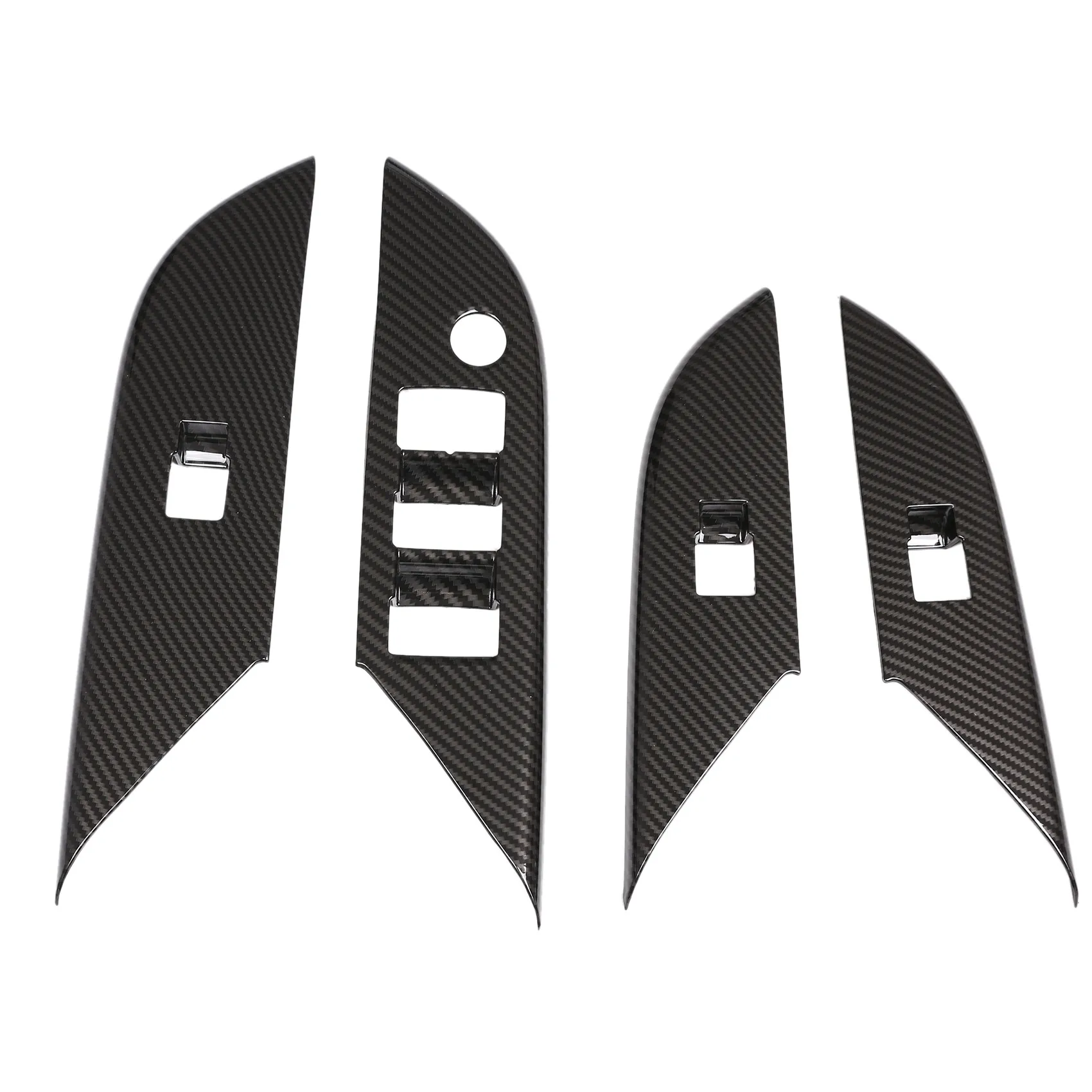 

For Toyota Hilux 2015-2021 Car Door Glass Lifting Armrest Panel Cover Trim Car Styling Carbon Fiber