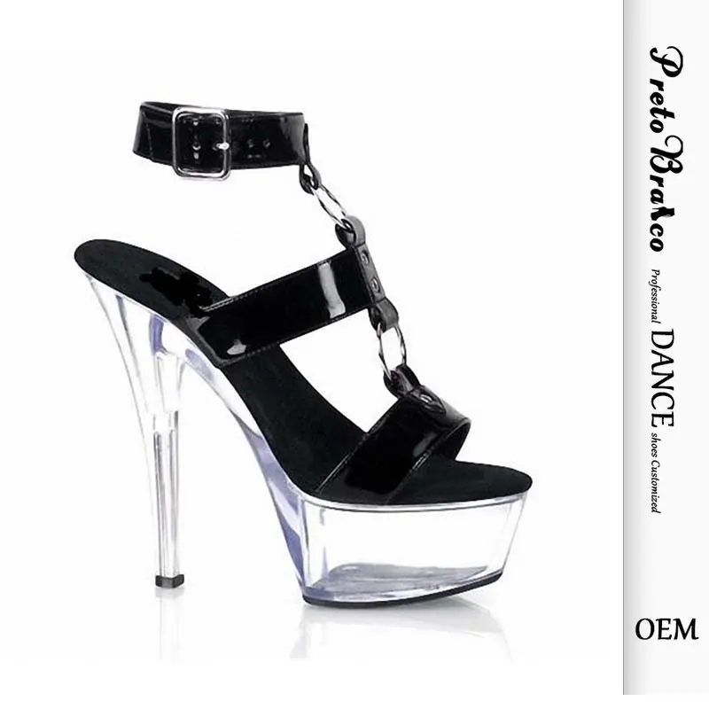 

Women's Shoes Nightclub Fish Mouth Cross Strap Bag Heel Sandals Dance 15cm Heel 5cm Platform YKC