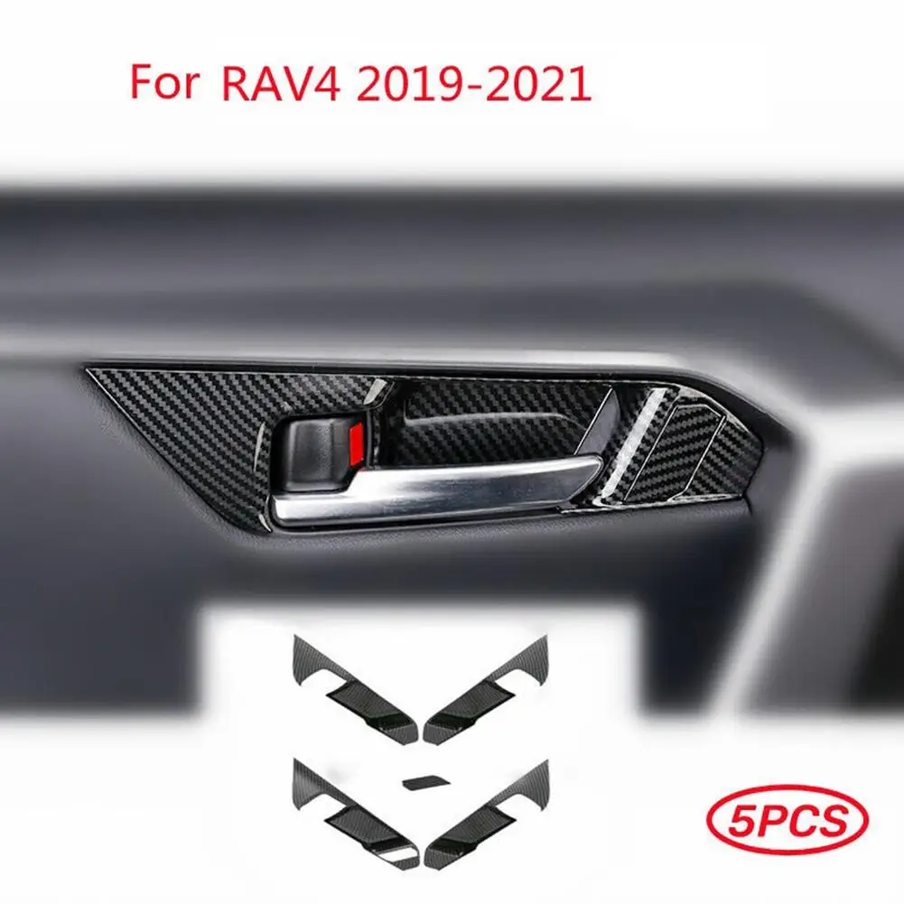 

Новинка 2022, автомобильные внутренние дверные ручки для Toyota Rav4 2019, автомобильные внутренние дверные панели, ручка, Тяговая накладка, модифиц...