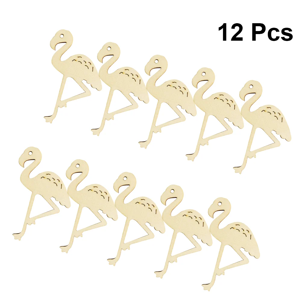 

12 Pieces Unfinished DIY Cartoon Shape Gift Tags Embellishments Manual Accessories Cutouts