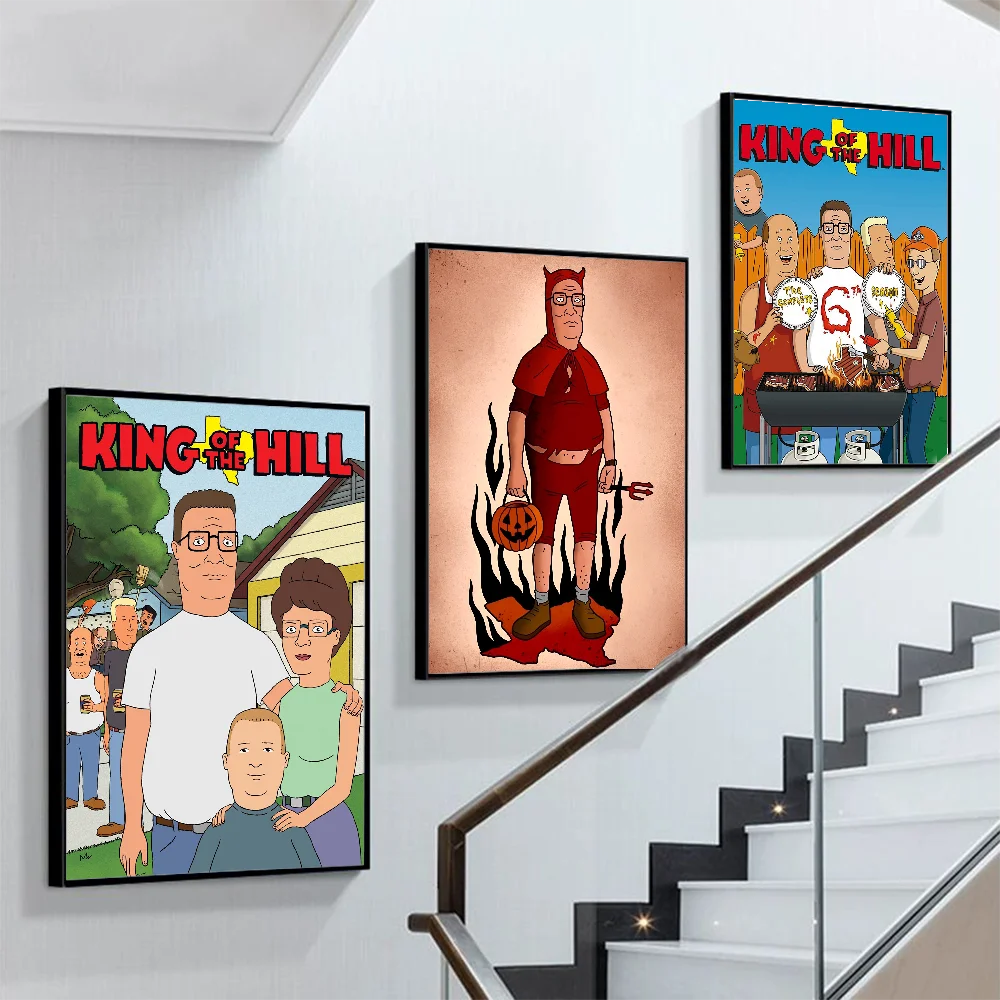 

K-King Cartoon of the H-Hill Poster Self-adhesive Art Poster Retro Kraft Paper Sticker DIY Room Bar Vintage Decorative Painting