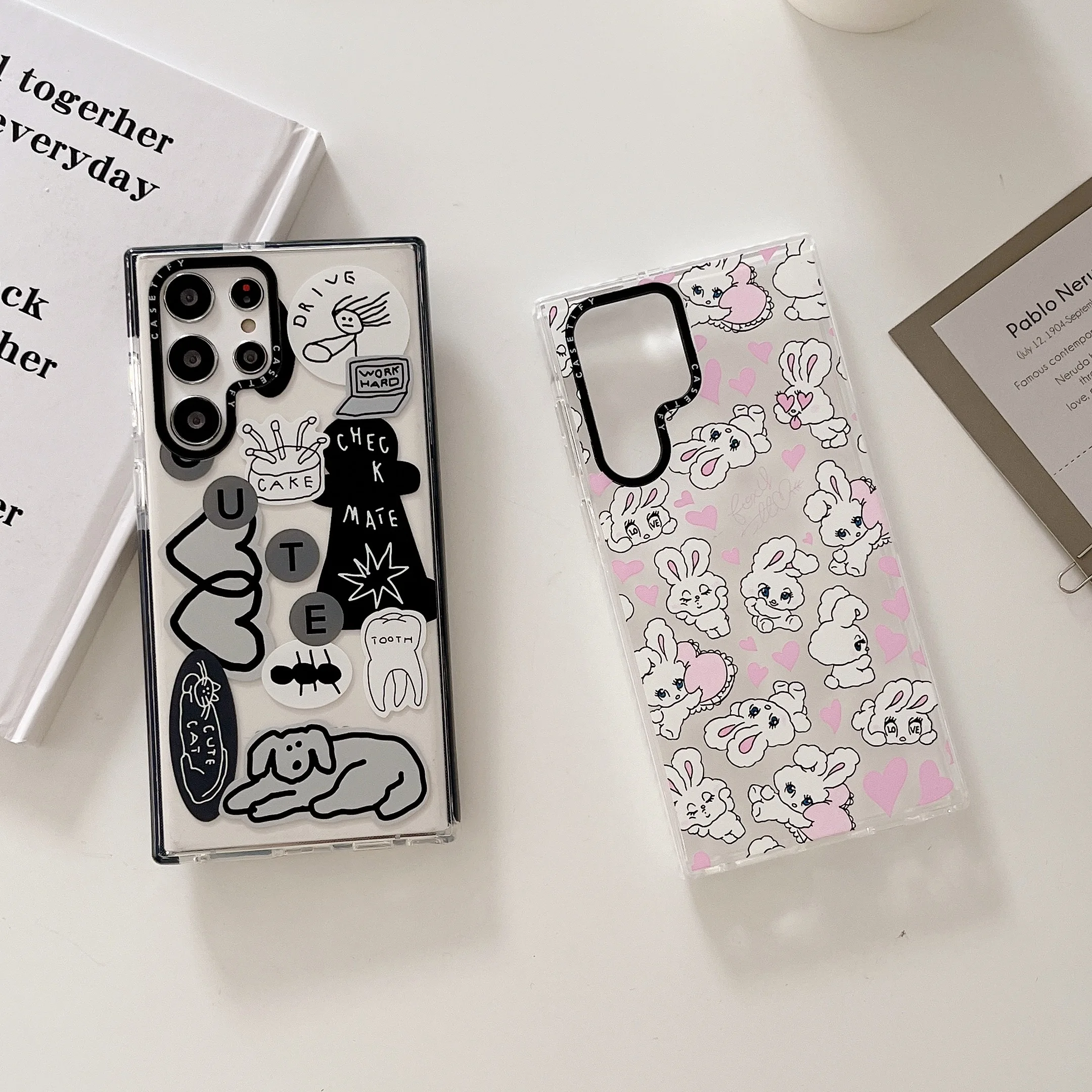 

Cute Rabbit Phone Case for Samsung Galaxy S21 S23 Ultra S22 Plus S20Y2k Girl Cartoon Gift Anti-drop Cover-Casetify