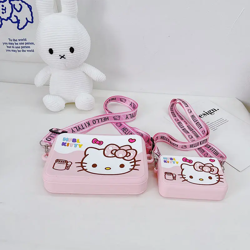 Backpack for Girls Cartoon Mobile Phone Bag Cute Girl's Crossbody Bag Hello Kitty Bag Children's Single-Shoulder Bag