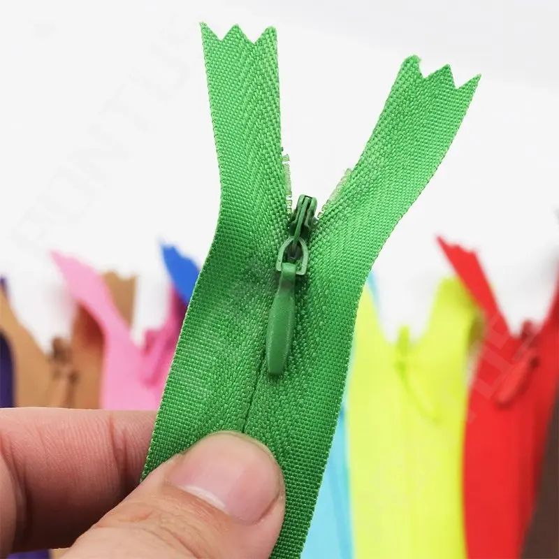 10pcs 18-60cm Nylon Coil Zippers Colorful Invisible for Tailor Sewing Clothes Cushion Skirt Craft Bulk Zipper Repair Kit - купить по