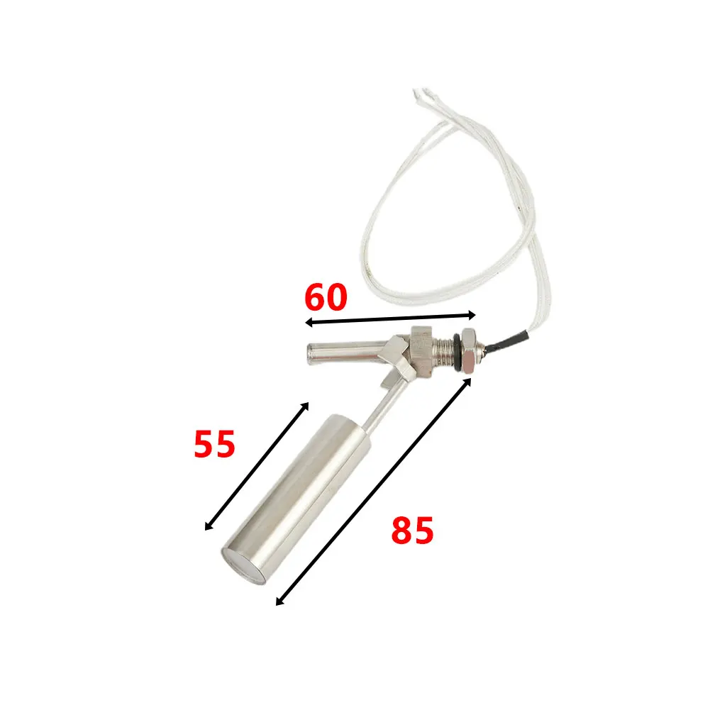 

30W 0-220V Water Level Float Switch High Temperature Resistant Water Tower Tank NO/NC M10 Thread Stainless Steel Float Switch