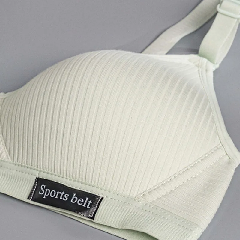 Cotton Underwear Women AB Cup Bra Wireless Gathered Comfort V Brassiere Push Up Lingerie Bralette For Women Seamleass Bras