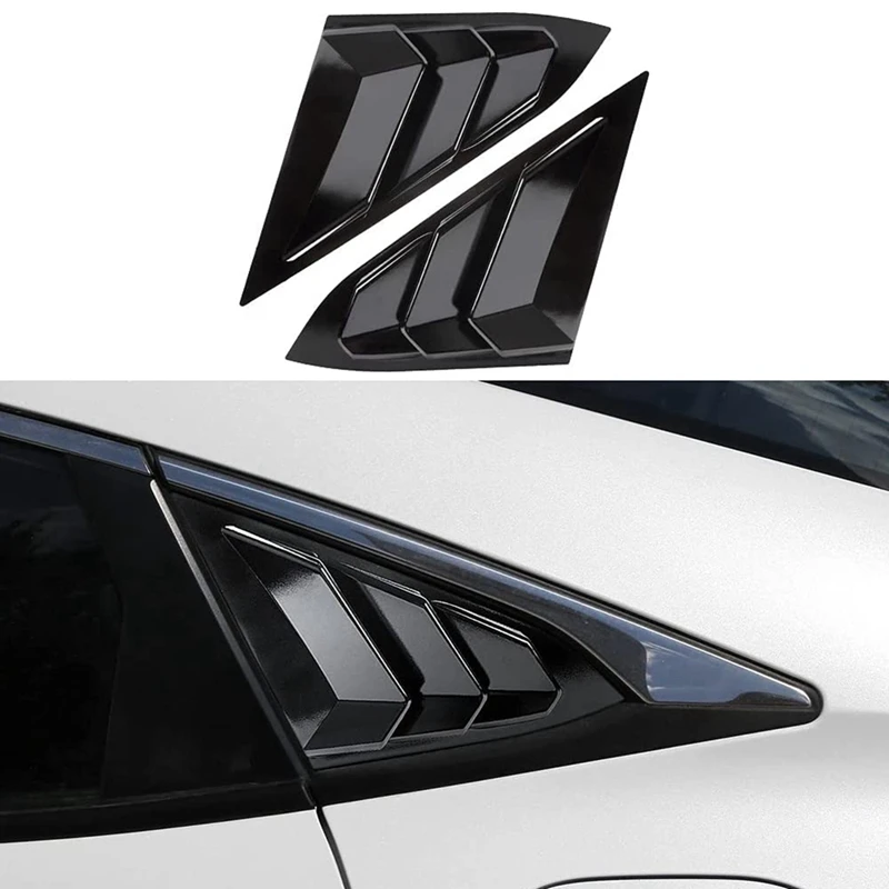2 шт., черные накладки на окна заднего вида для Honda Civic Sedan 2016-2021