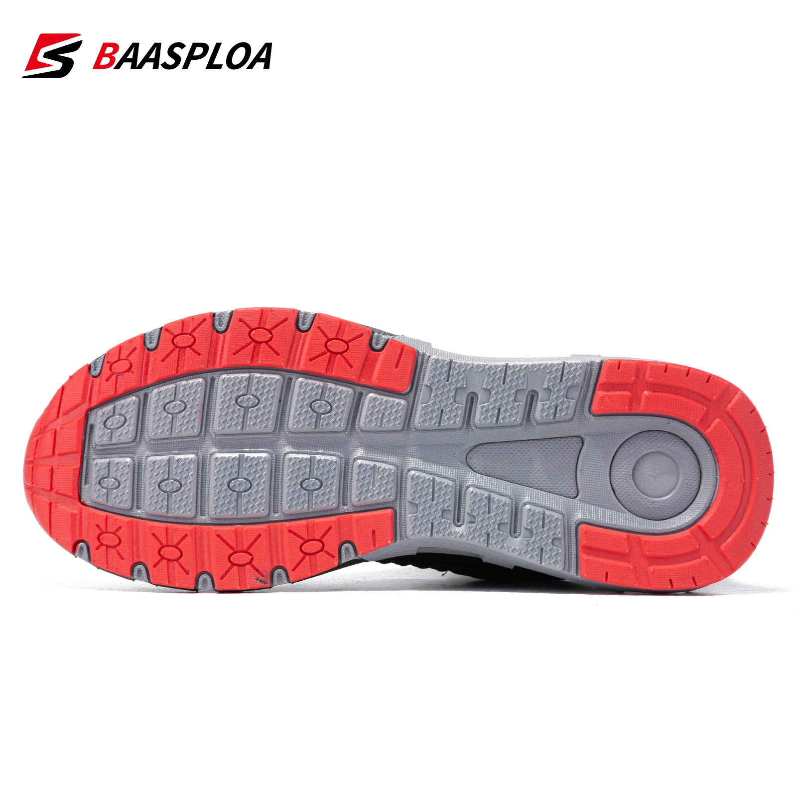Baasploa New Men's Sneakers Lightweight Breathable Walking Shoes Comfortable Casual Male Non-Slip Running Gym Shoes