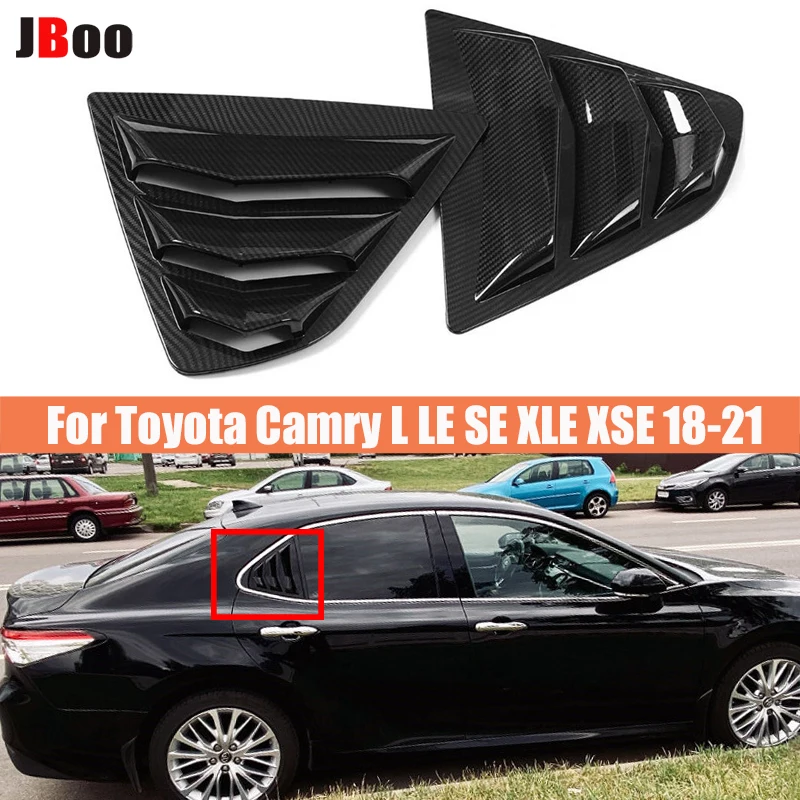 

For Toyota Camry L LE SE XLE XSE 2018 2019 2020 2021 Rear Side Quarter Windows Vent Louver Cover Air Outlet Shutter Car Exterior