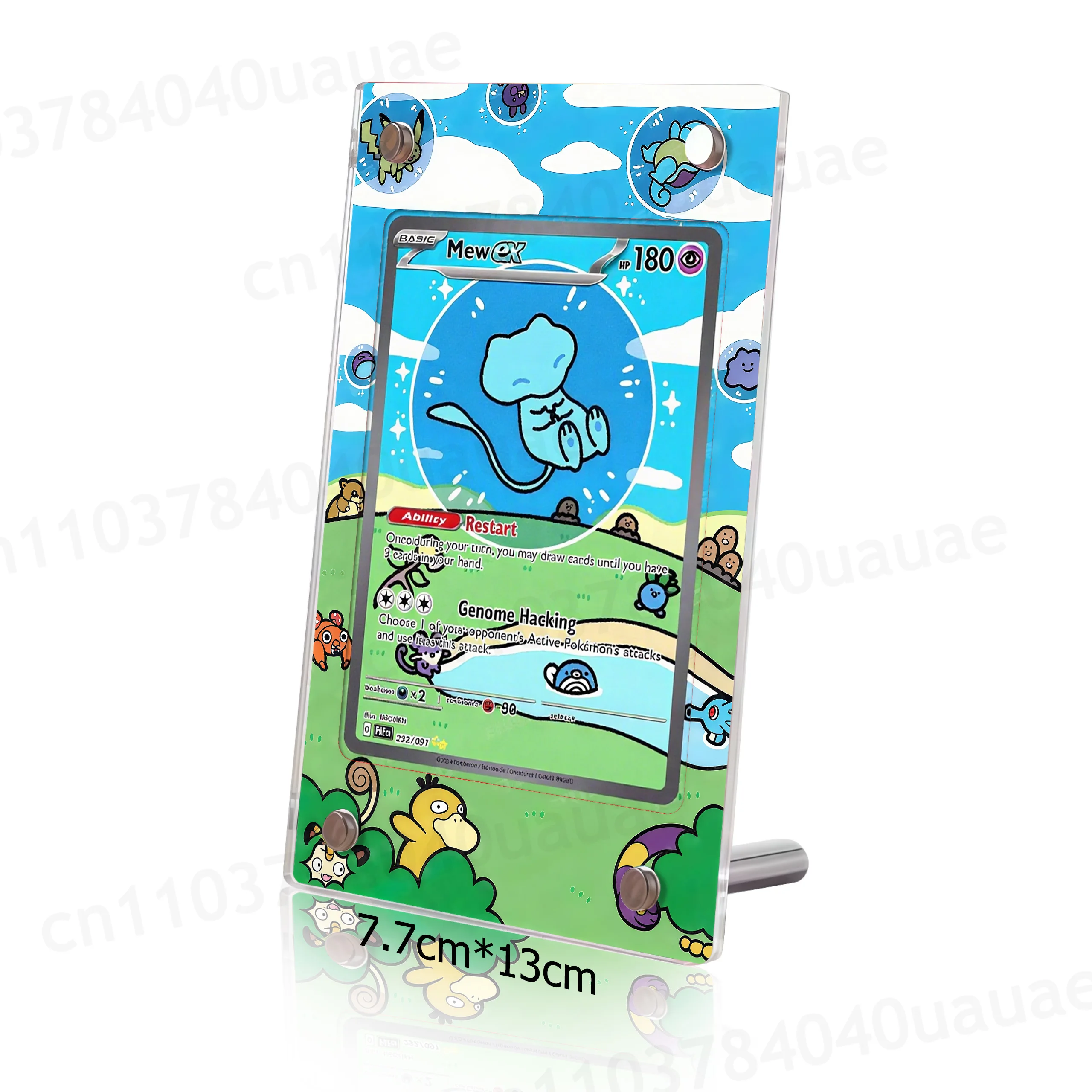 Фото Коллекционные карты Ptcg Magikarp Latias Mew Card Кирпичная фоторамка Карточная кирпичная рамка Акриловая стойка для дисплея Украшение рабочего стола №5
