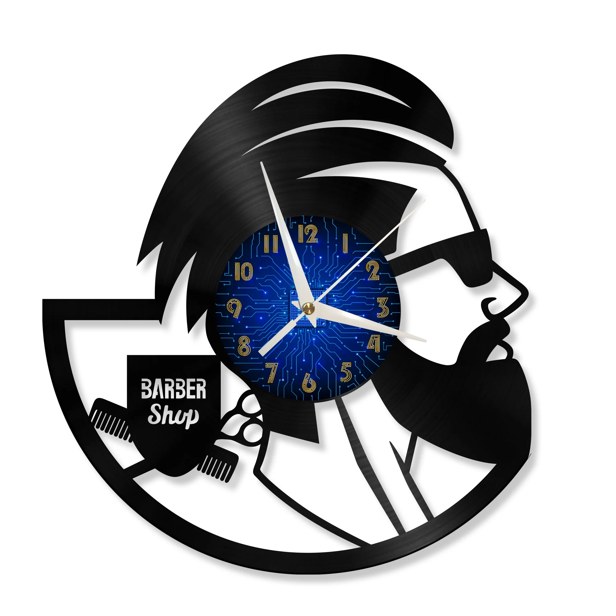 

Hairstylist Stylist 12in Vinyl Record Wall Clock, Battery Operated Silent & Non-ticking