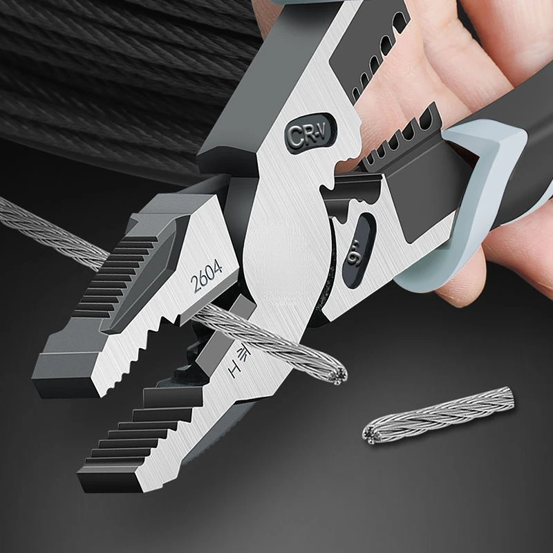 Industrial-grade German Multi-functional Universal Sharp-mouth Oblique Mouth Crimping Pliers Electrician Hand Tool Wire Pliers