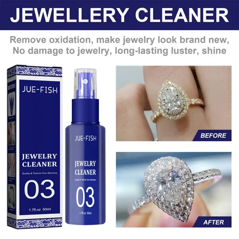 

Earrings Rings Detergent Multifunctional Diamond Spray Remove Oxidation Practical Tarnish Remover Car Supplies 50ml Gold Cleaner