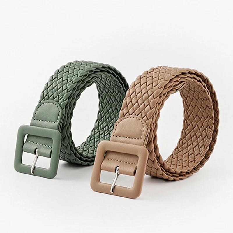 

Square Buckle Candy Color Decorative Belt Women's Fashion Versatile Jeans Casual Pants Wide Belt