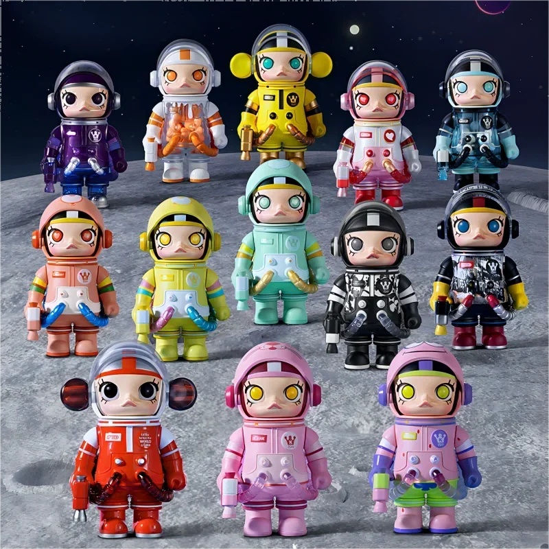 Фото MEGA COLLECTION 100% SPACE MOLLY SERIES 02, ограниченная загадочная коробка, подтвержденная слепая коробка, украшение для астронавта, милые куклы, подарок на день рождения №2