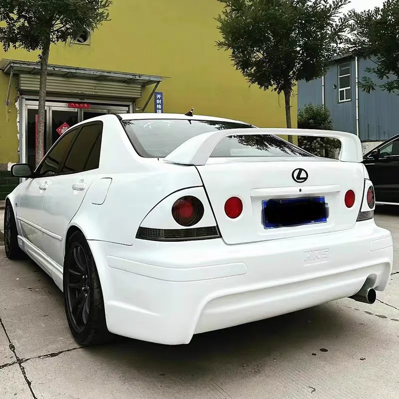 Фото Для Lexus IS200 IS300 1998-2005 гг. Спойлер Altezza Modif Mach Gloss Black Настоящий белый серебристый задний спойлер Крышка багажника TRD Style №3