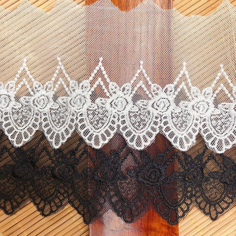 30 ярдов белая черная кружевная бейка сделай сам домашняя одежда обертка по краям