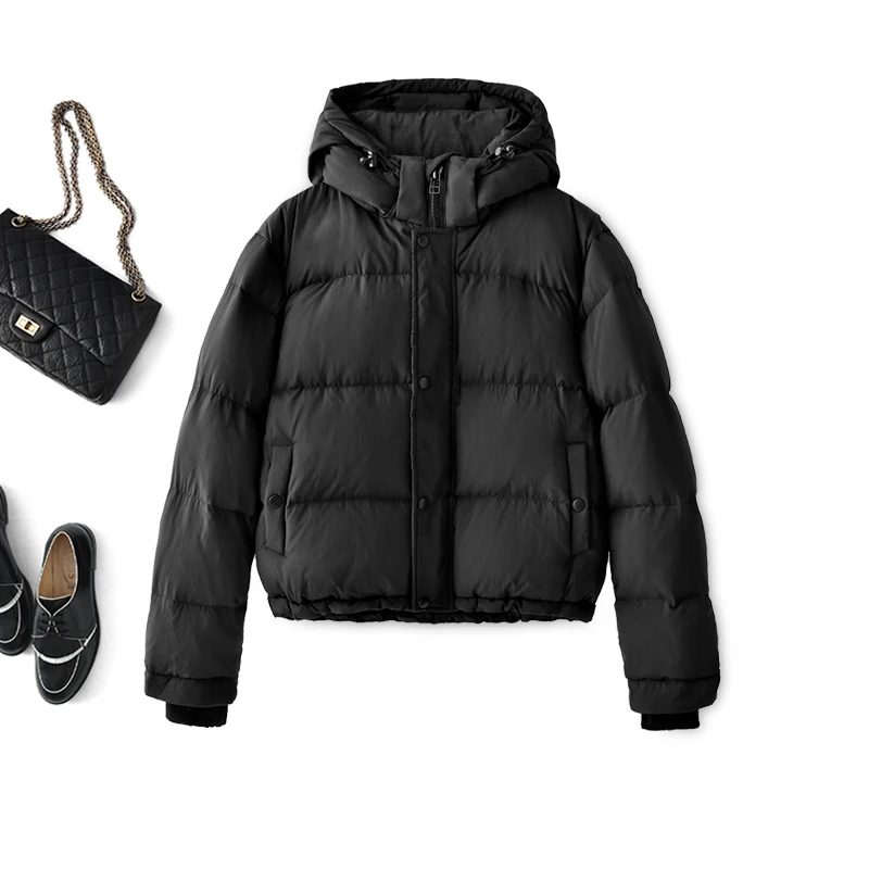 SHUCHAN 90% White Goose Down Thick Casual Autumn/Winter Hooded Casacos Femininos Inverno 2022 Puffer Jacket Women Jacket