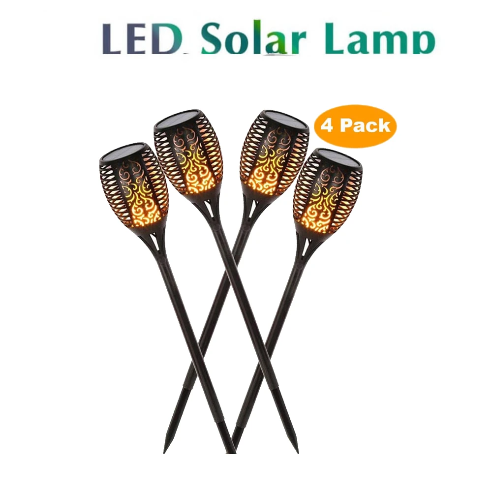 

Solar LED Flame Lights Outdoor IP65 Waterproof Led Solar Garden Light Flickering Flame Torches Lamp for Courtyard Garden Balcony