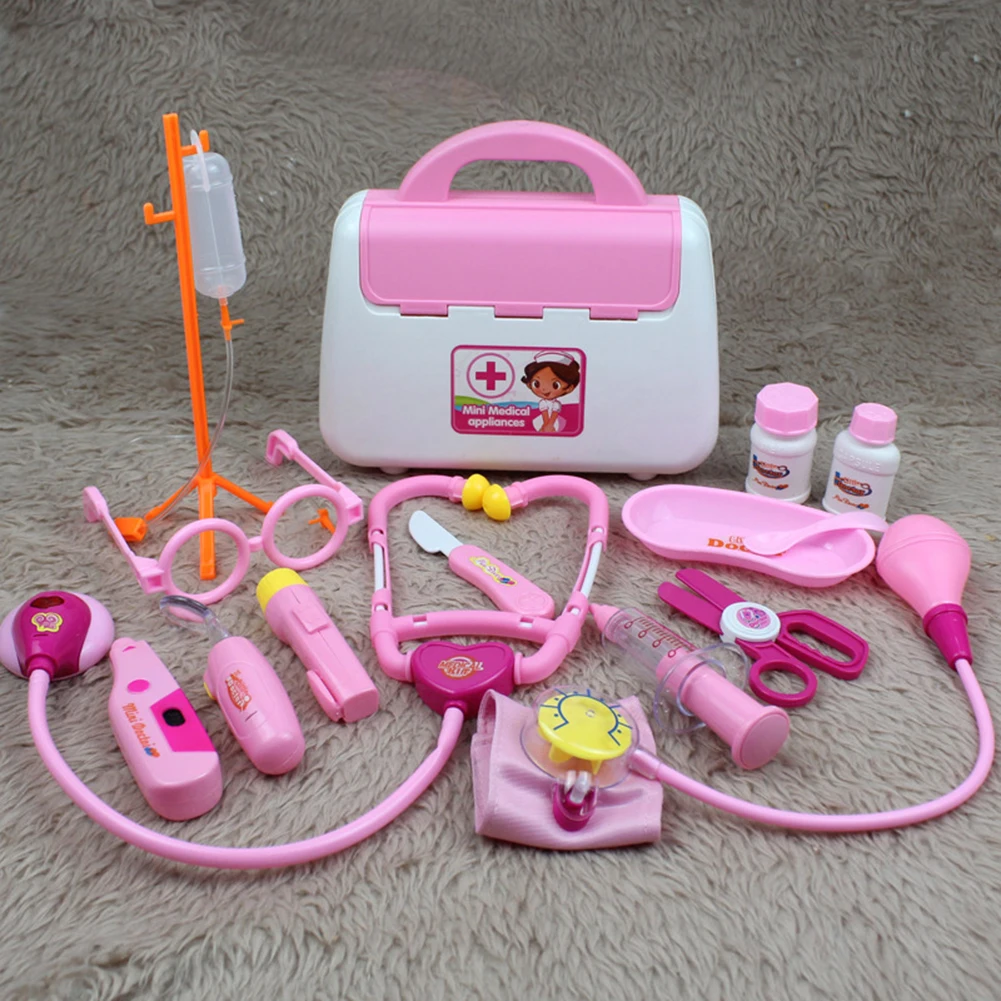 

Kids Doctor Toys Set Simulation Family Doctor Medical Kit Toy Pretend Play Portable Suitcase Medicine Accessorie Children Toys