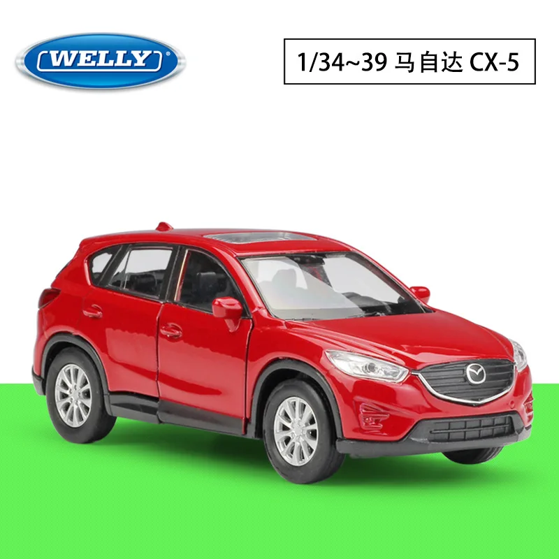 Фото Модель автомобиля WELLY 1:36 Mazda CX-5 Hybrid, имитационная, из сплава, миниатюрная, для сцен, ручной работы, игрушка, подарок на праздник, коллекционная №2