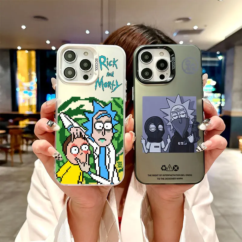 Фото Противоударный чехол для Realme C35 C53 C55 C65 C67 C75 Narzo N53 N63 Note 50 60 12 Lite V60 Pro R-Rick and M-Morty №2