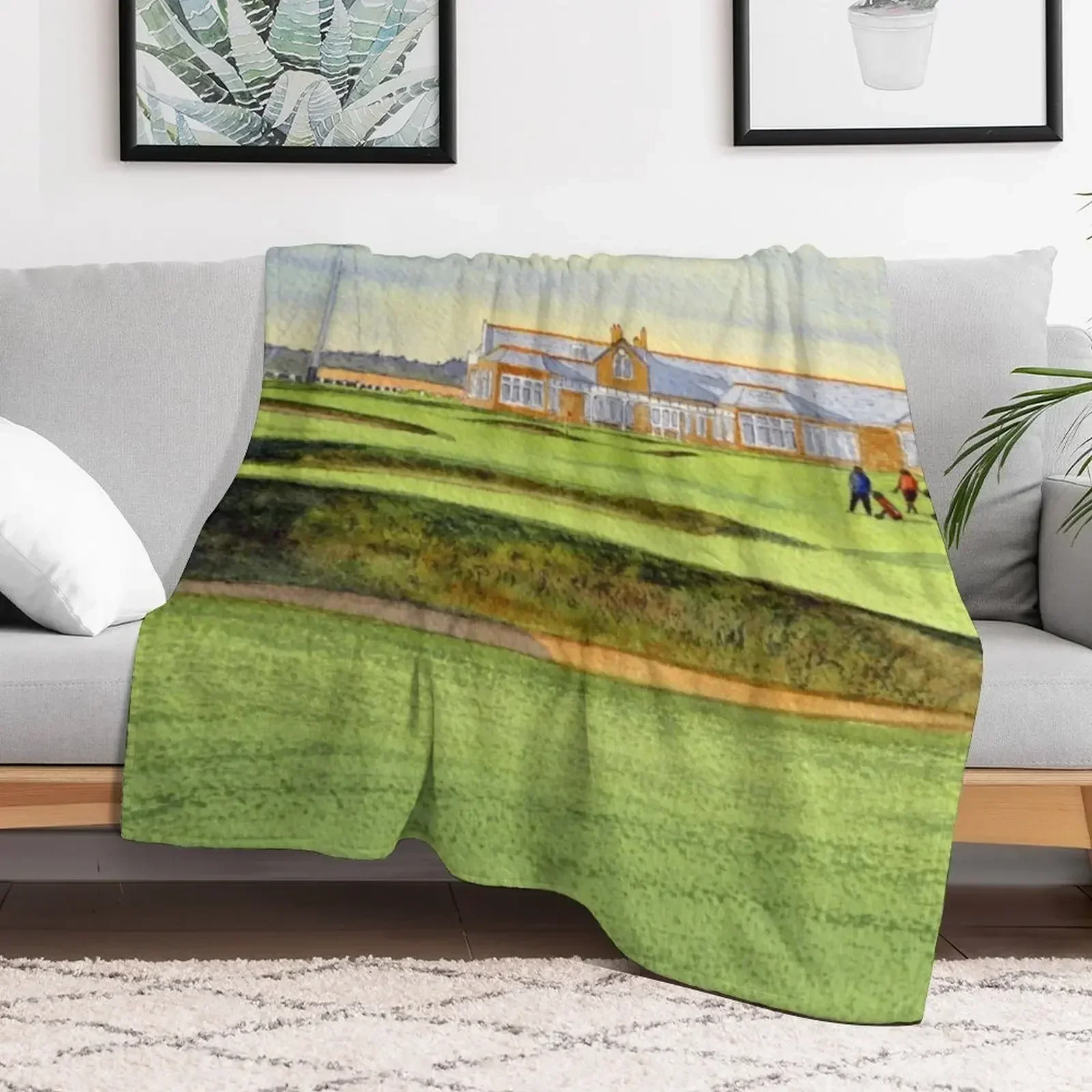 Одеяло Royal Troon Golf Course 18th And Clubhouse Полярные одеяла и пледы Одеяла