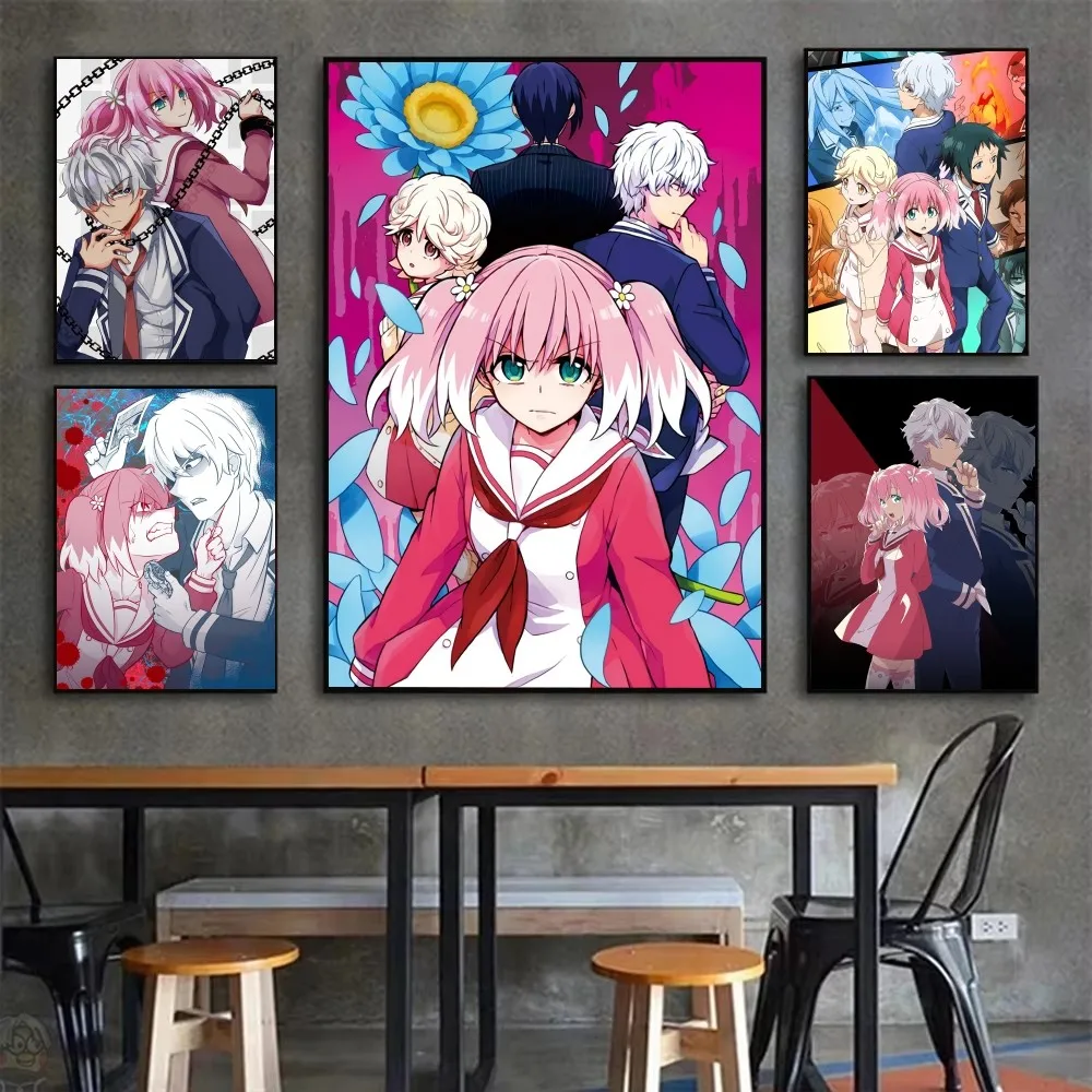 Аниме плакат Munou Na Nano необычная Наклейка на стену для гостиной бара винтажная