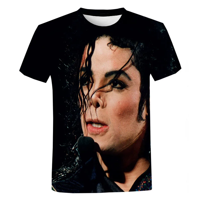 

Michael Jackson Summer Men's and Women's Fashion T-Shirt Casual 3D Print Harajuku Oversized T-Shirt Hip Hop Street Style Tops