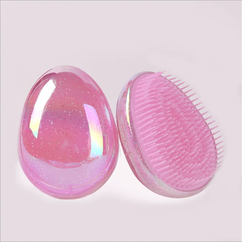 

Anti Static Combs Glitter Egg Shape Comb Scalp Massage Brush Tangle Straight Hairbrush Detangling Smoothing Hair Brushes
