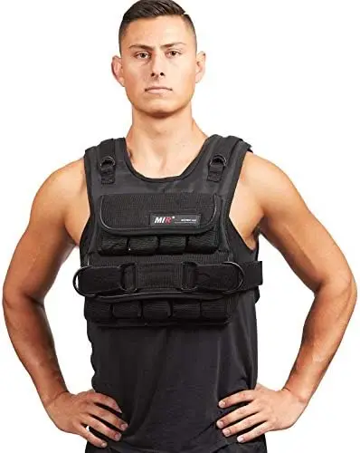 

Short Weighted Vest With Zipper Option 20lbs - 60lbs Solid Iron Weights. Workout Vest for Men and Women.