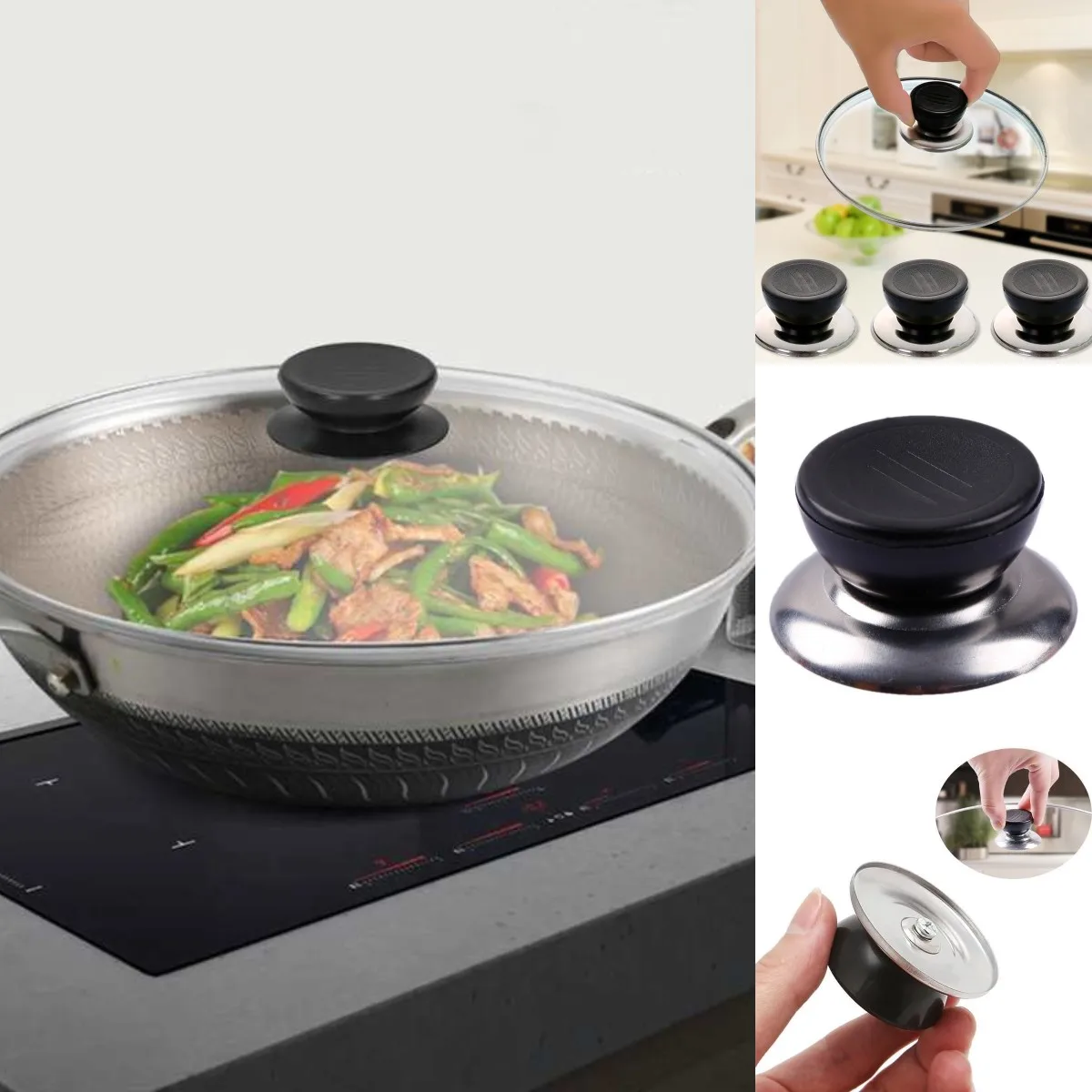 

1 Pack Kitchen Cookware Replacement Pots Pots Cup Lids Grips Handles Cookware Accessories Kitchen Cooking Kitchen Tools