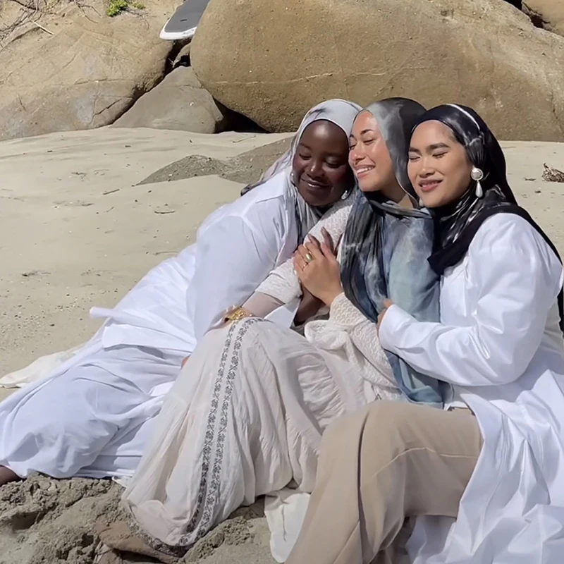 Новый акварельный модальный шарф-хиджаб дышащий мягкий длинный модный шарф