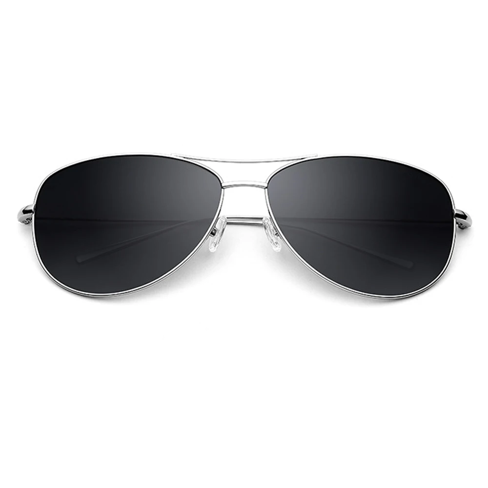 

Stainless Steel Rimless Polarized Men Driving Sunglasses UV400 Motorcycle Glasses Brown Frame Silver Lens Size:60-16-140mm