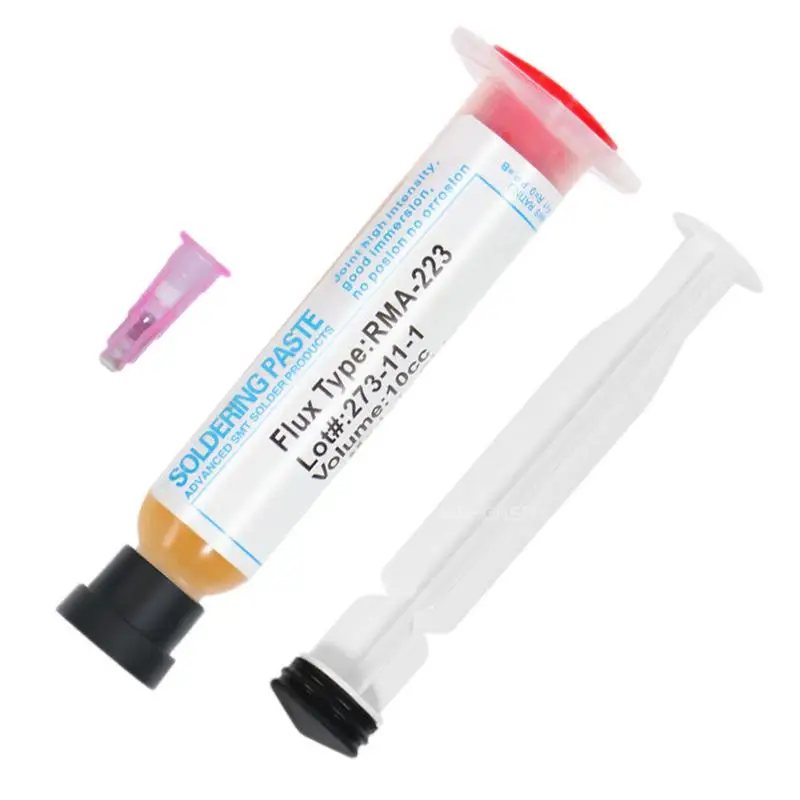 

No Clean Tack Flux Solder Syringe Paste Flux Weld Booster Design Soldering Repair Digital Service and Circuit Board Welding
