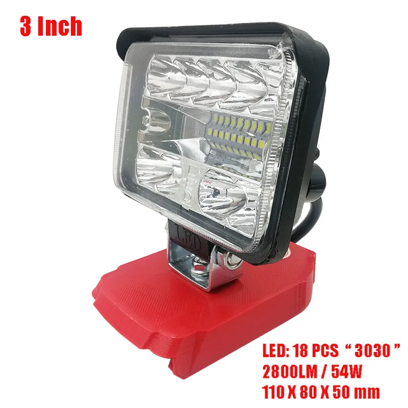 

3-дюймовые светодиодные фонари рабочего освещения для инструмента Bosch для помещений и улицы, фонарь для инструмента Bosch 18 в, литий-ионный акк...